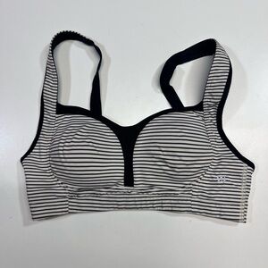 Lululemon Sports Bra Stripes White & Black Women’s Size 34C